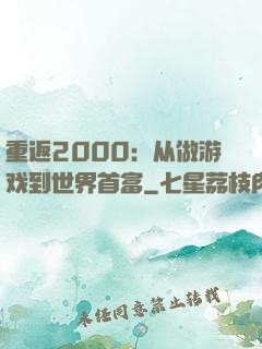 重返2000：从做游戏到世界首富