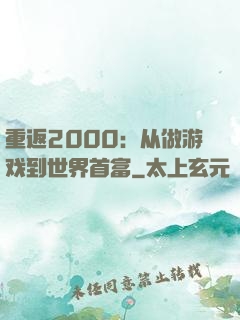 重返2000：从做游戏到世界首富