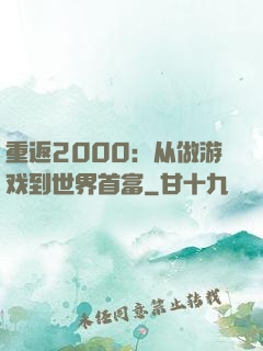 重返2000：从做游戏到世界首富