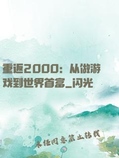 重返2000：从做游戏到世界首富