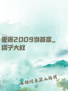 重返2009当首富