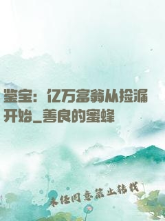 鉴宝：亿万富翁从捡漏开始