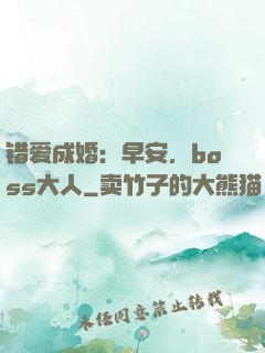 错爱成婚：早安，boss大人