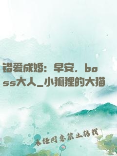 错爱成婚：早安，boss大人