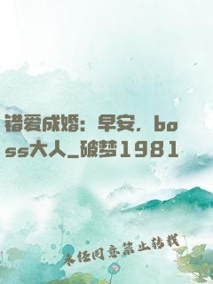 错爱成婚：早安，boss大人