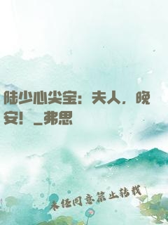 陆少心尖宝：夫人，晚安！