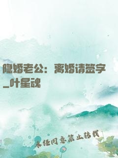 隐婚老公：离婚请签字