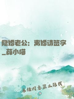 隐婚老公：离婚请签字
