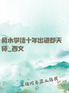 风水学徒十年出道即天师