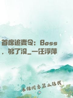 首席追妻令：Boss，够了没