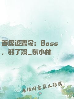 首席追妻令：Boss，够了没