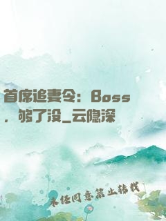 首席追妻令：Boss，够了没