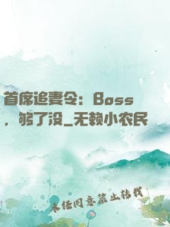 首席追妻令：Boss，够了没