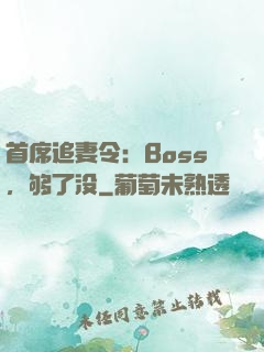首席追妻令：Boss，够了没