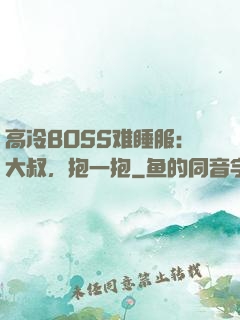 高冷BOSS难睡服：大叔，抱一抱