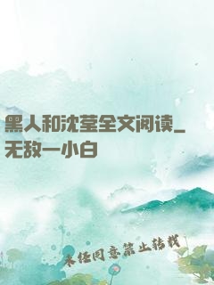 黑人和沈莹全文阅读