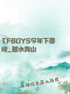 TFBOYS今年下雪晚