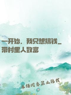 一开始，我只想搞钱