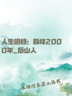 人生回档：巅峰2000年