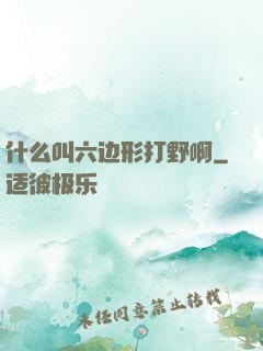 什么叫六边形打野啊