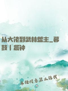 从大佬到武林盟主