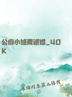 公府小姐要退婚