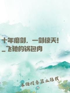 十年磨剑，一剑惊天！