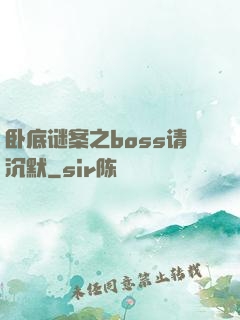 卧底谜案之boss请沉默