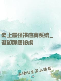 史上最强供应商系统