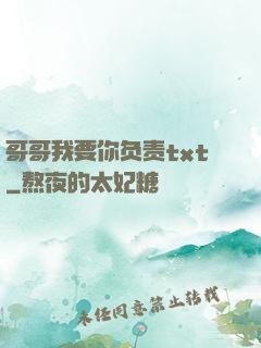 哥哥我要你负责txt
