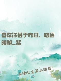 喜欢你甚于昨日，略匮明朝