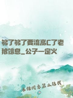 够了够了要流高C了老狼信息