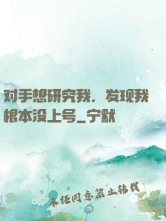对手想研究我，发现我根本没上号