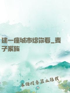 建一座城市给你看