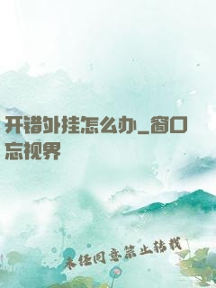 开错外挂怎么办