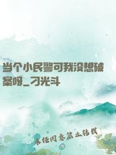 当个小民警可我没想破案呀