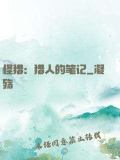 怪猎：猎人的笔记