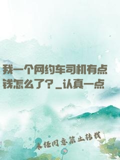 我一个网约车司机有点钱怎么了？