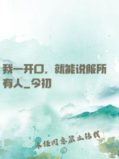我一开口，就能说服所有人