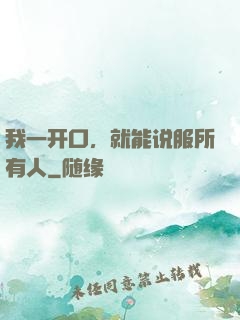我一开口，就能说服所有人