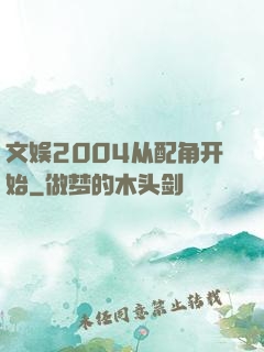 文娱2004从配角开始