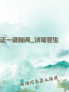 正一道秘闻