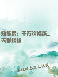 熟练度：千万次修炼
