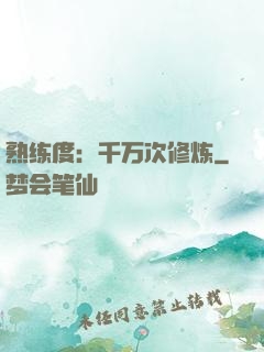熟练度：千万次修炼