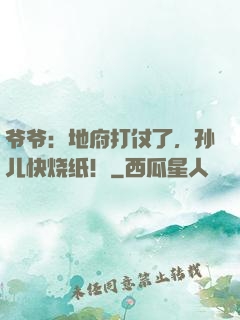 爷爷：地府打仗了，孙儿快烧纸！