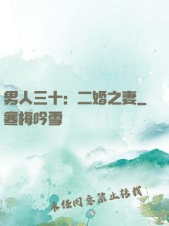 男人三十：二婚之妻
