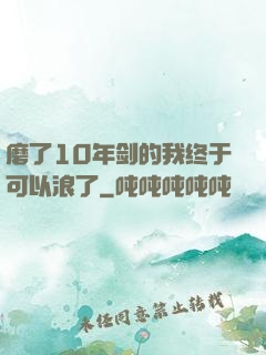 磨了10年剑的我终于可以浪了