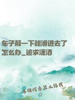 车子颠一下就滑进去了怎么办
