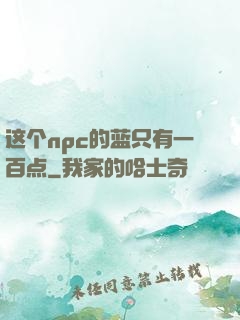 这个npc的蓝只有一百点