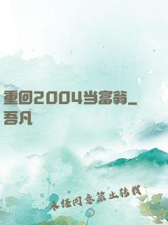 重回2004当富翁